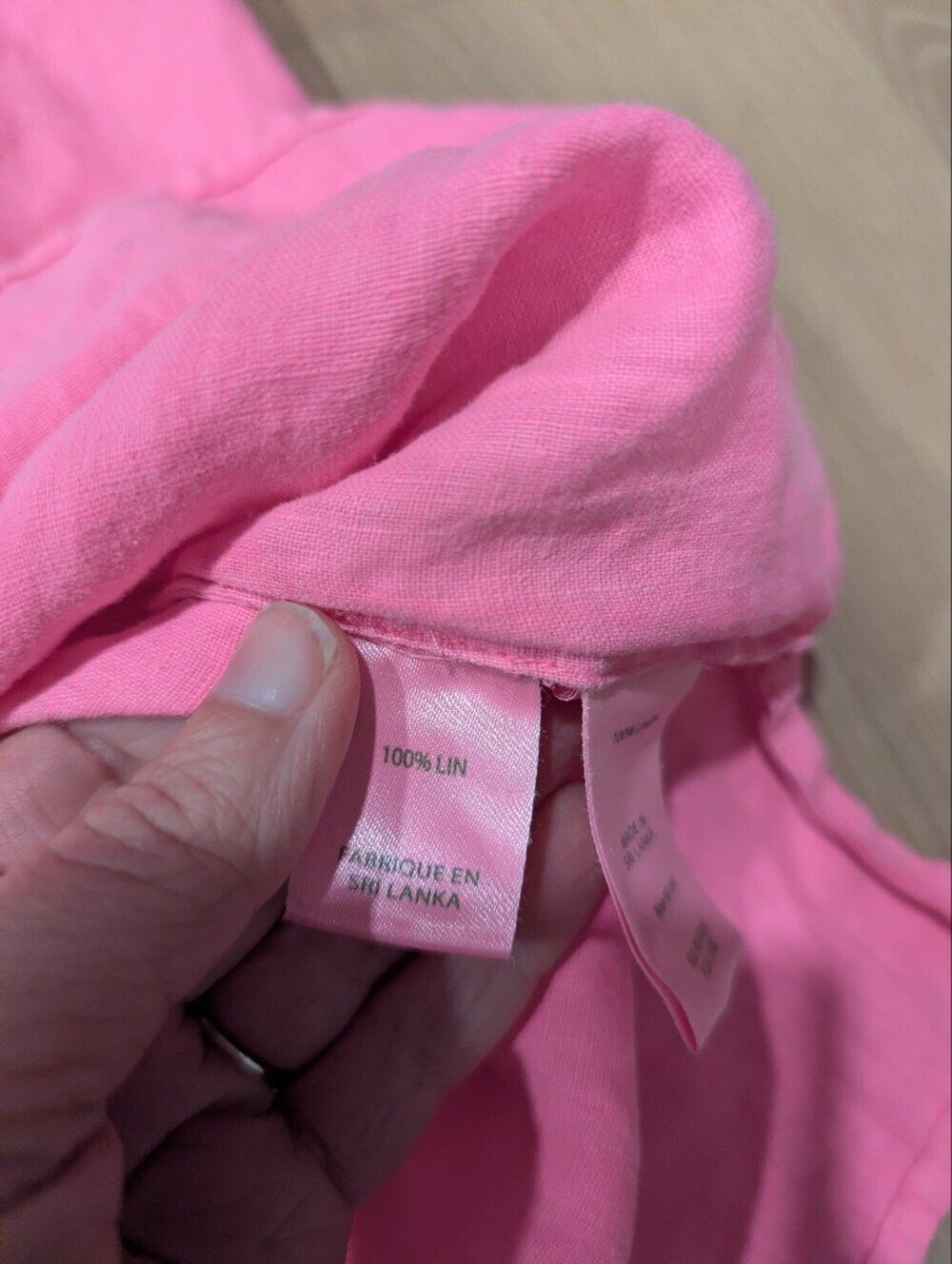 Pink Linen Tunic Dress - Picture 5 of 11